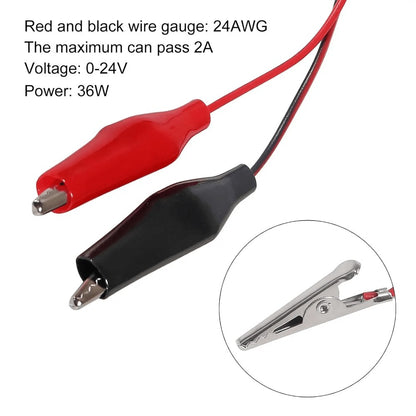 USB to Alligator Clip Adapter Cable Male Female USB to Alligator Clip Probe USB Cables with Alligator Clip for Circuit Test