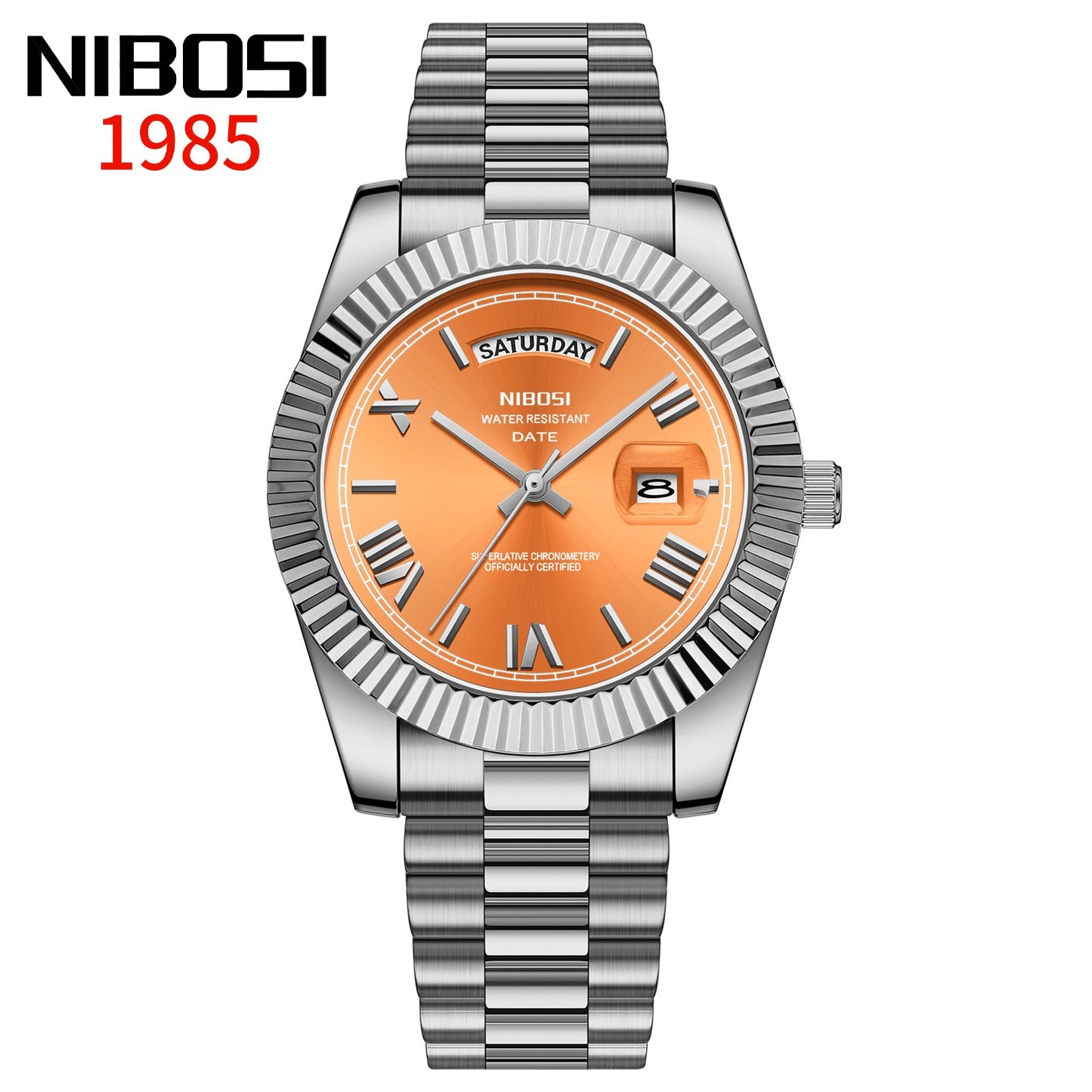 NIBOSI Brand Original Stainless Steel Quartz Watches For Men Luxury Date Display Luminous Fashion Men's Watch relogios masculino