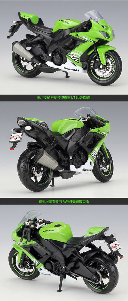 Maisto 1:18 Kawasaki Ninja Zx-10r Zx 10r Modelo de Moto Modelo em Liga