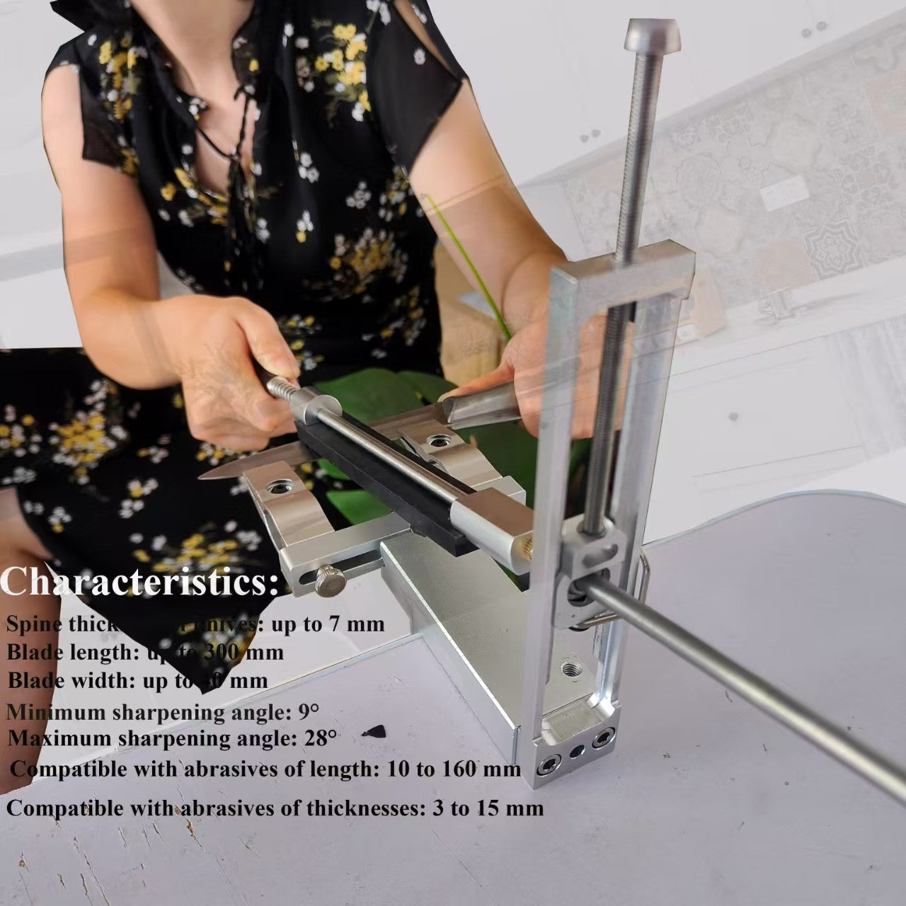 S09 New Design Professional Fixed Angle Apex Knife Sharpener Kitchen Knife tools Knife Sharpening System with diamond stones Set