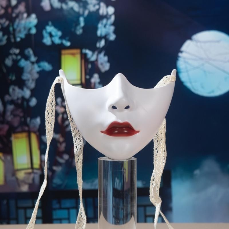 Y88A Mechanical Half Face Mask Masquerade Mask for Womens Men Aesthetics Mask Gifts