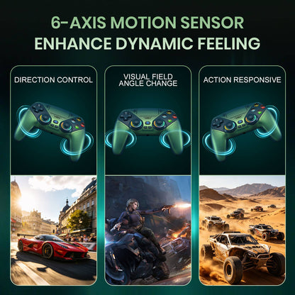 Controller For Playstation5 PS5/PS5 Pro/Slim/PC,RGB Wireless Gamepad Hall Effect Trigger Marco/Turbo Anti-Drift Game Joystick