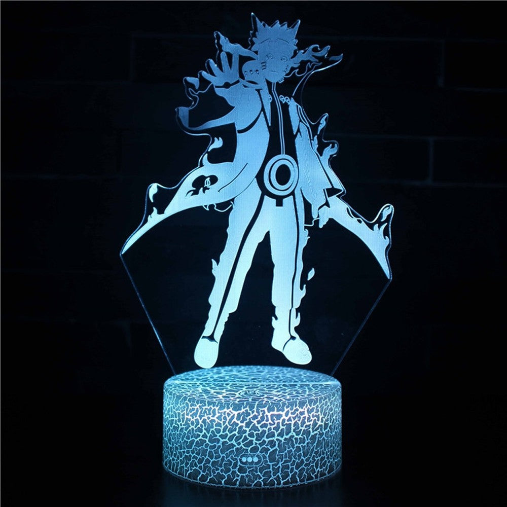 Anime Naruto Uzumaki LED Night Light Toys Akatsuki Kakashi Hatake Kid Bedroom Nightlight Itachi Uchiha 3D 7/16 colors Lamp Decor