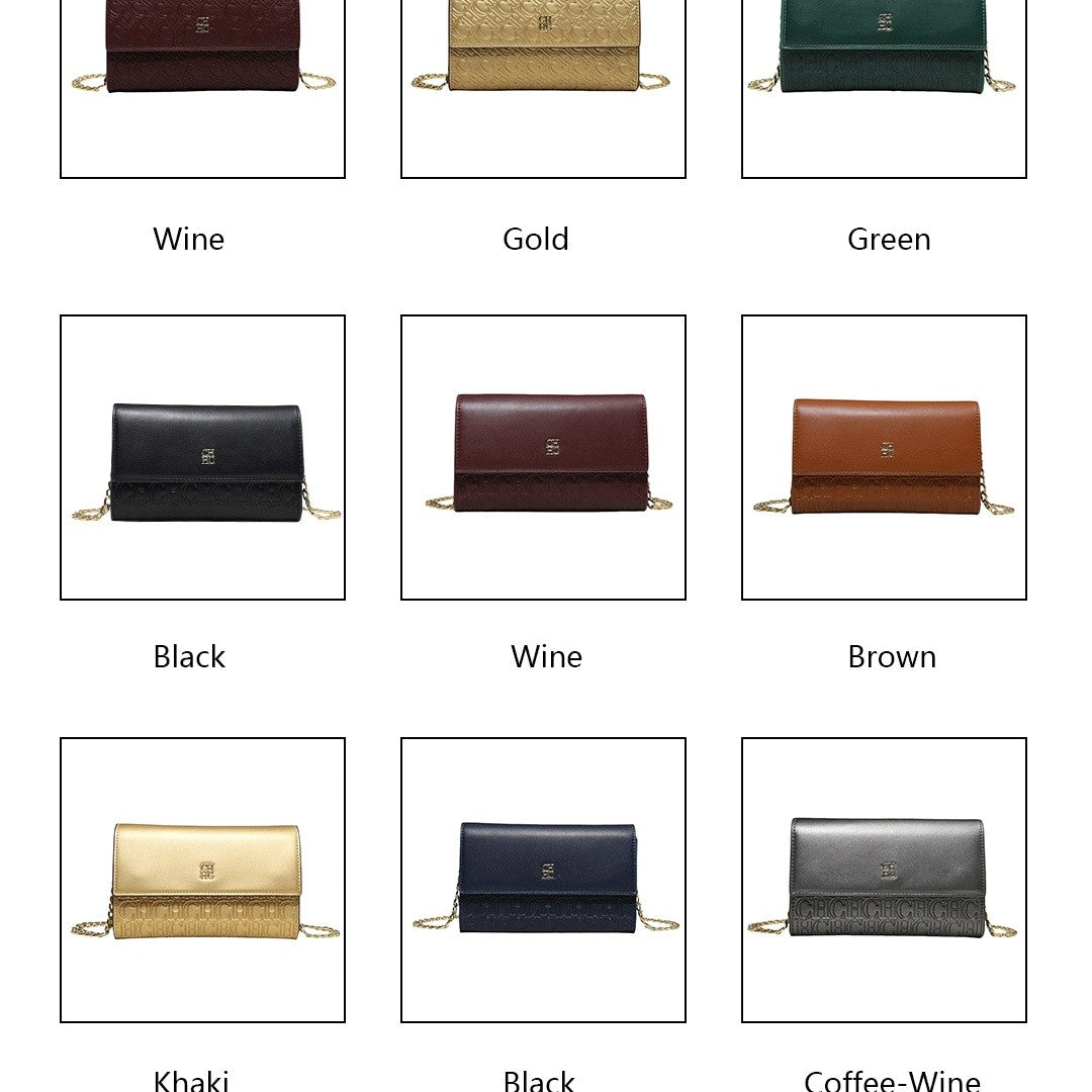 Exquisite Craftsmanship Women's Crossbody Bag Light Luxury Design Chain Bag Letter Elements Color Blocked Women's Chain Bag