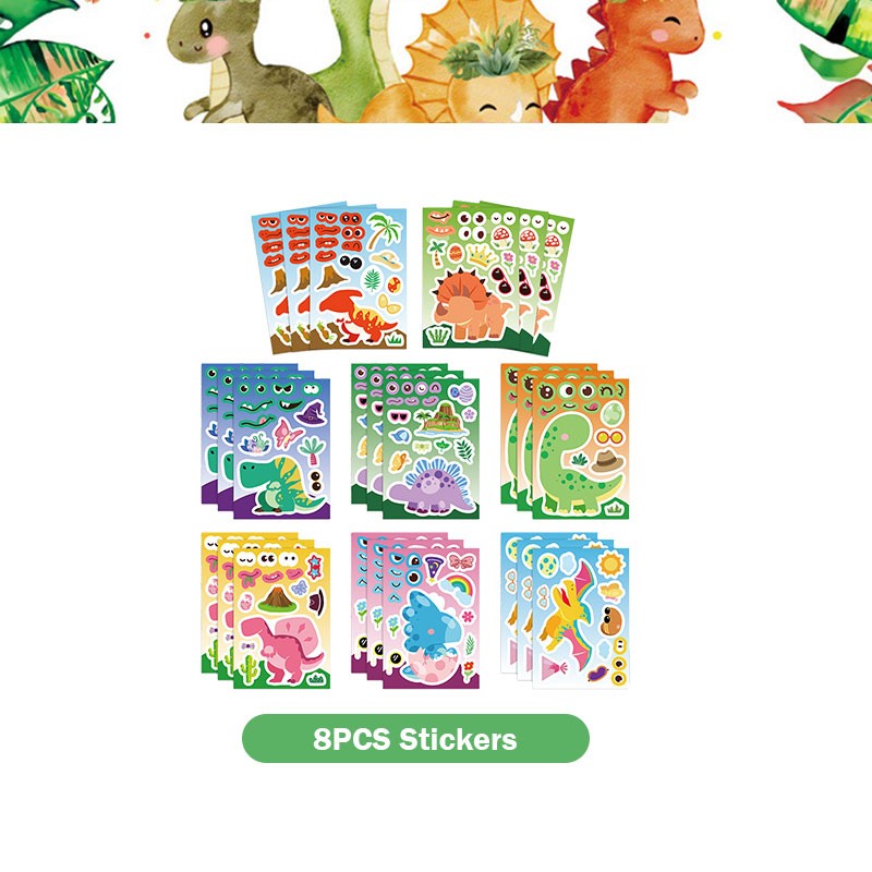 Happy Dinosaur Birthday Decoration Party Supplies Set Cup Plate Dinosaur Balloons Stickers Banner Gift Bags for Kids Boy Favors