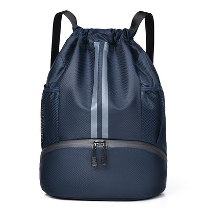 [Mochila Esportiva de Yoga e Fitness] Mochila Esportiva com Cordão de Grande Capacidade - Bolsa de Basquete e Futebol para Esportes ao Ar Livre