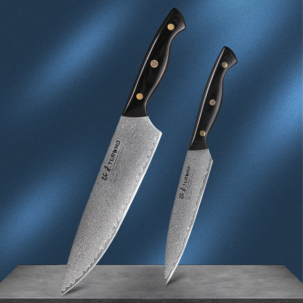 TURWHO 1-6PCS Kitchen Knives Set Japanese 67 Layer Damascus Steel Chef Knife PRO VG10 Santoku Bread Boning Utility Paring Knives