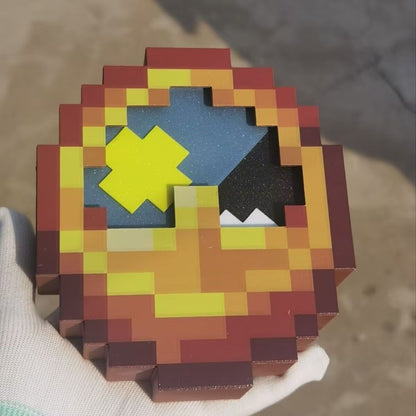 Cartoon Pixel Style Clock Wall or Table 12/24 Hours Timer 3D Printed with Stand Hook Desktop Ornament Home Decor Creative Gifts