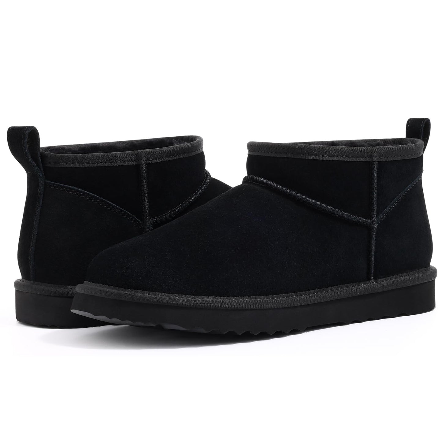 Bebealy Winter Suede Boots For Women Classci Genuine Brand Women Boots Outdoor Short Plush Antiskid Ankle Boots Cozy Fuzzy Boots