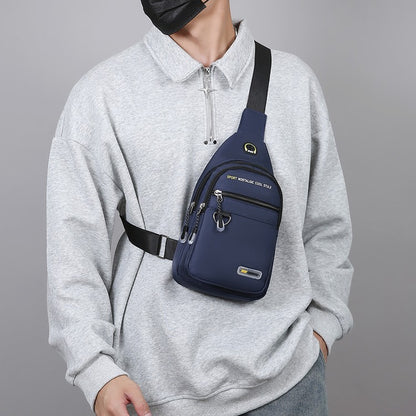 Men's chest bag - multifunctional multi compartment chest bag, durable nylon for outdoor travel, hiking and daily use, sports de