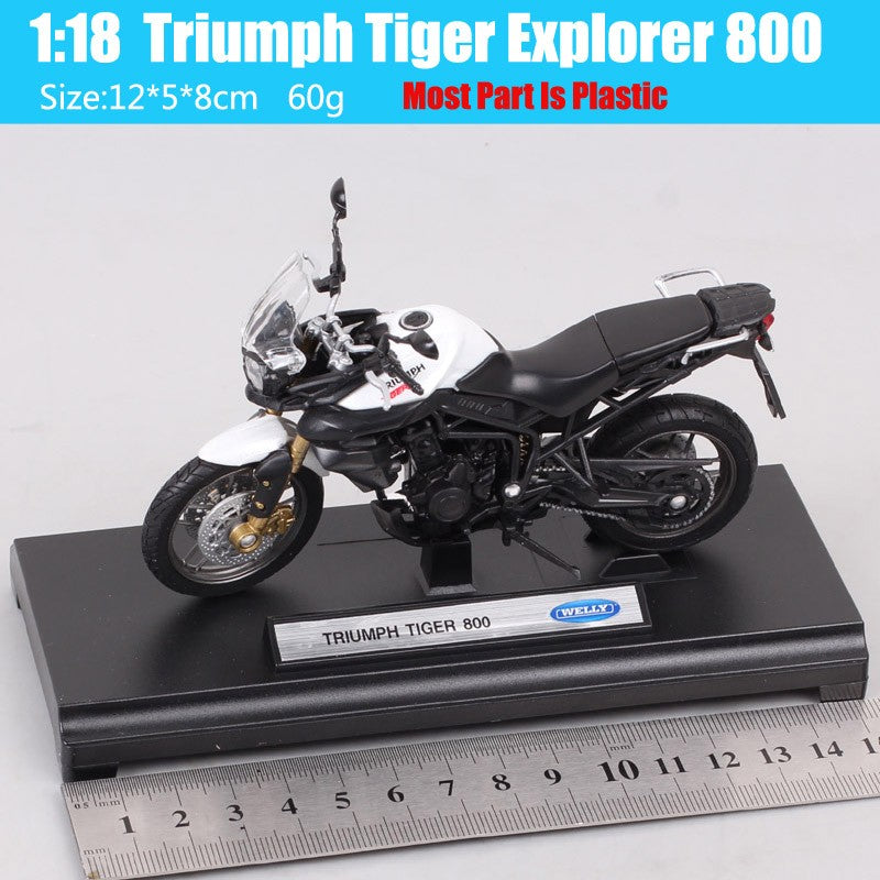 1/18 Escala Welly Triumph Tiger Explorer 800 Sprint RS Bonneville Daytona Trophy Thruxton 1200 Moto Diecast Modelo Brinquedo