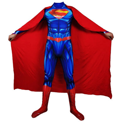 Classic Superman Adult Hero Costume Supergirl Bat Jumpsuit Adam Bodysuit for Halloween Cosplay Party Dress Up Outfits