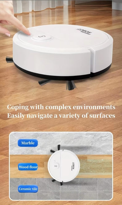 4000Pa Robot Vacuum Cleaner 3-in-1 Sweeping Mopping Robot Strong Suction Quiet Auto Cleaner for Home Dust Pet Hair Floors & Rugs