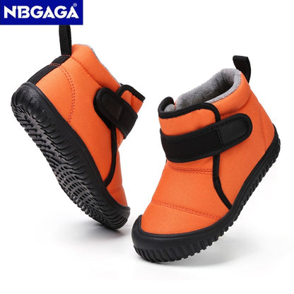 Unisex Kids' Outdoor Anti-slip Winter Snow Boots Warm Plush Toddler Boys Girls Comfortable Walking Shoes Size 19-28