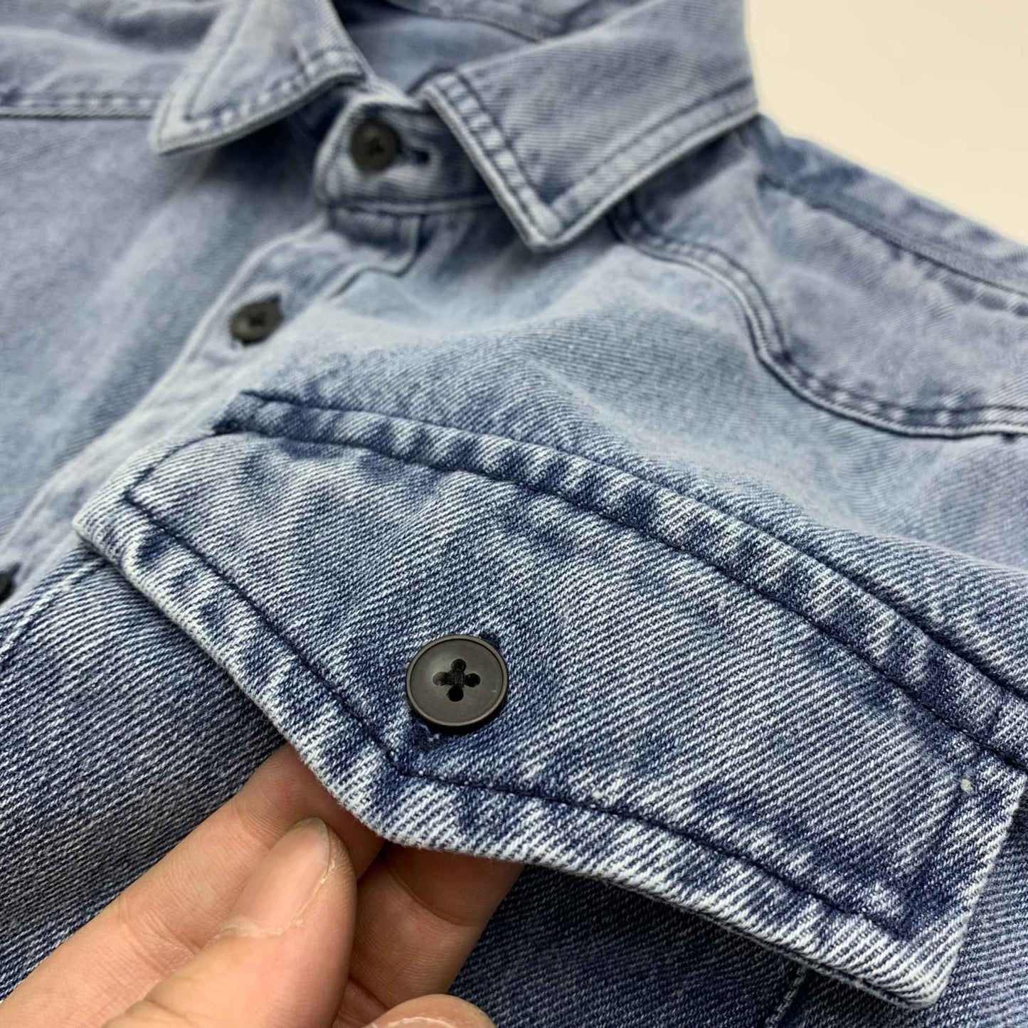 Heavy cargo denim shirt men May Khaki autumn do old retro loose casual plus size shirt coat