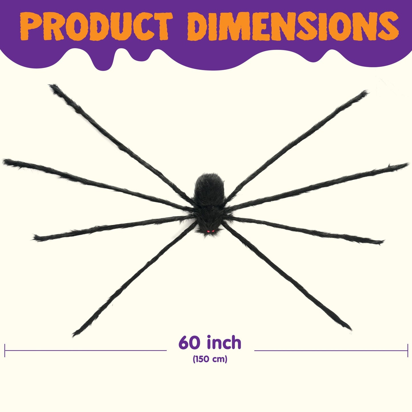 Joyfy 5 ft Light Up Giant Spider Halloween Decorations Scary Spider Halloween Outdoor Party Decorations Props Halloween Yard