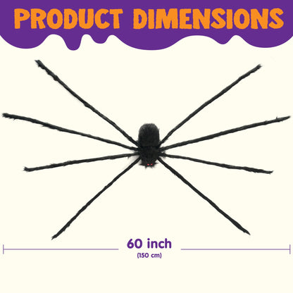 Joyfy 5 ft Light Up Giant Spider Halloween Decorations Scary Spider Halloween Outdoor Party Decorations Props Halloween Yard