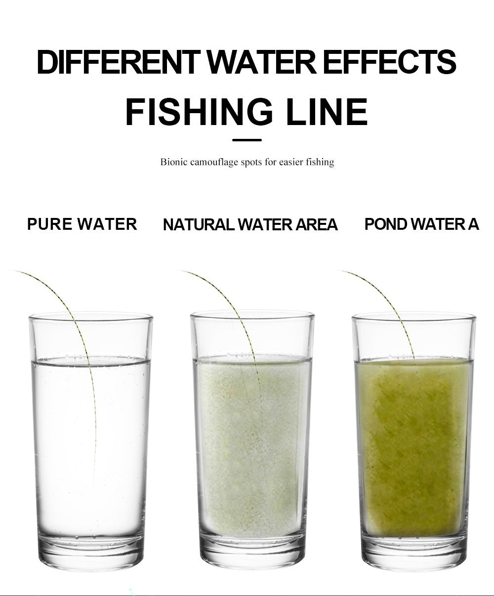 FTK 300/500m Invisible Fishing Line Speckle Fluorocarbon Coating Line 0.14mm-0.50mm 4.13LB-34.32LB Super Strong Spotted Line