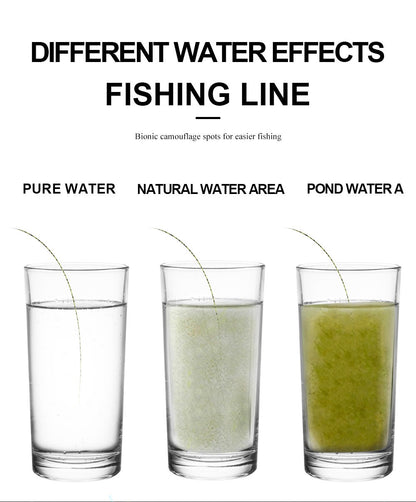 FTK 300/500m Invisible Fishing Line Speckle Fluorocarbon Coating Line 0.14mm-0.50mm 4.13LB-34.32LB Super Strong Spotted Line