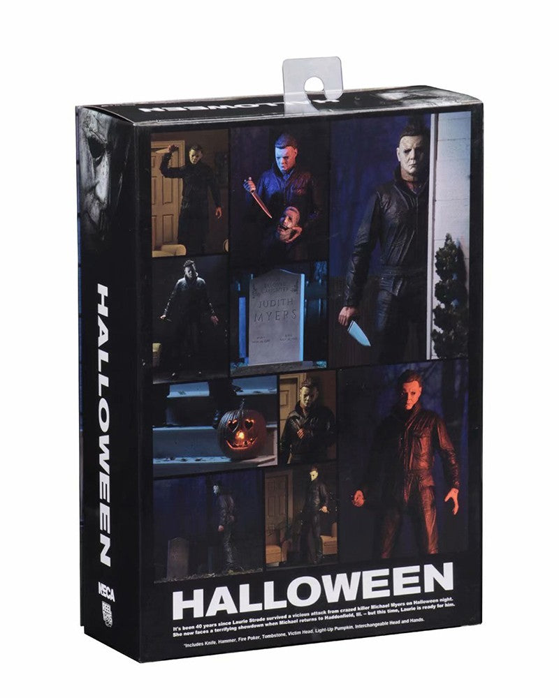 Original NECA Michael Myers Figure Ultimate Jason Voorhees Action Figure With LED Toys Christmas Halloween Horror Gift