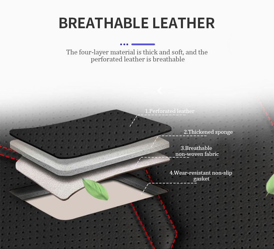 SEAMETAL Luxury Car Seat Cover PU Leather Seat Cushion Covers Universal Auto Interior Seats Protection Pad Mat Four Seasons