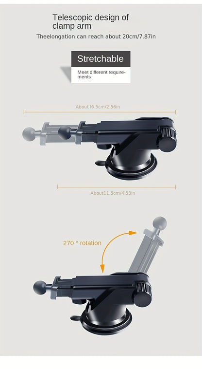 Suporte Veicular Universal para Tablets/Celulares - Suporte Ajustável por Sucção 4-11" para Navegação GPS Aprimorada