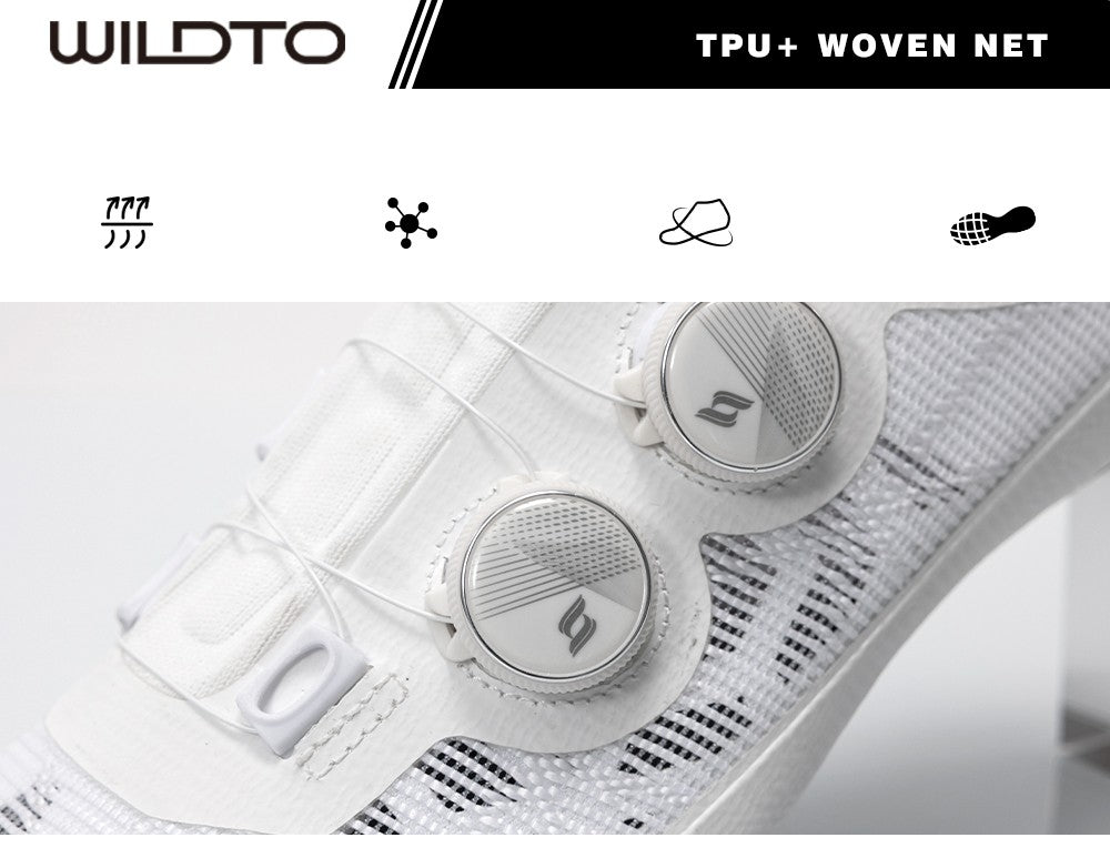 WILDTO Ultralight Cycling Shoes Men's Road Bike Shoes Hardness12 Carbon Fiber Professional Self-locking SPD Cleats Footwear