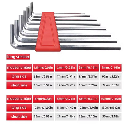 5/8/11 Peças Chave Allen Métrica Chave Polegada Chave L Chaves de Tamanho Conjunto de Ferramentas para Reparo Automotivo Ferramentas Manuais para Trabalho Doméstico