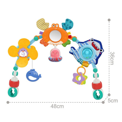 Hanging Bell Baby Stroller Bed Clip Safety Seat Hand Bell Pendant Colorful Multifunctional Soft Toys Stroller Mobile 0-12 Gift