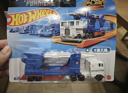 New Hot Wheels Transformers  Transformerstrack Fleet Optimus Prime Ultra Magnus Volvo 240 Drift 1/64 Diecast Car Model Toy Gift