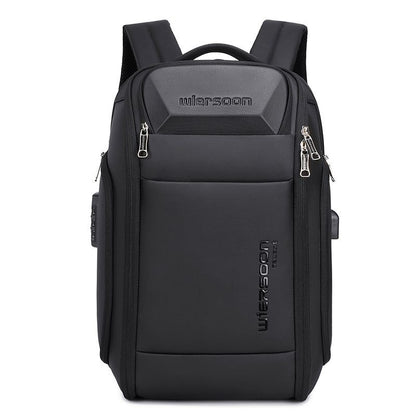 Mochila de negócios masculina 35 L Mochila à prova d'água Grande capacidade Viagem de negócios Multifuncional Senha Antirroubo Bolsa para laptop