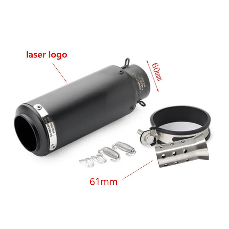 motorcycle exhaust inox muffler carbon fiber exhaust Universal 51/60mm with DB Killer for z900 R3 R25 MT07 MT09 R1 Z400 Z650