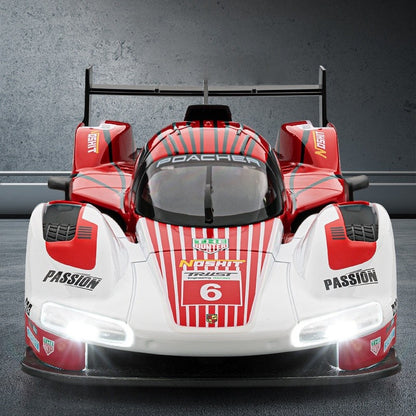 1:22 963 Corrida de Endurance de 24 Horas Modelo de Carro em Liga de Metal Diecast Carro Miniatura com Luz e Som Coleção Carro de Brinquedo para Crianças