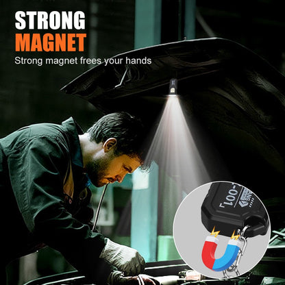 Mini COB LED Flashlight USB Rechargeable Torch with Magnetic Portable Powerful Working Light Outdoor Emergency Keychain Light