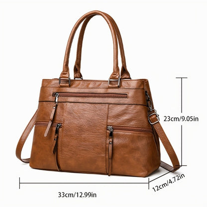 Elegant Handbag for Women High Quality Leather Top-Handle Bags Purse Ladies Shoulder Crossbody Bag Casual Tote Luxury Brand Bag
