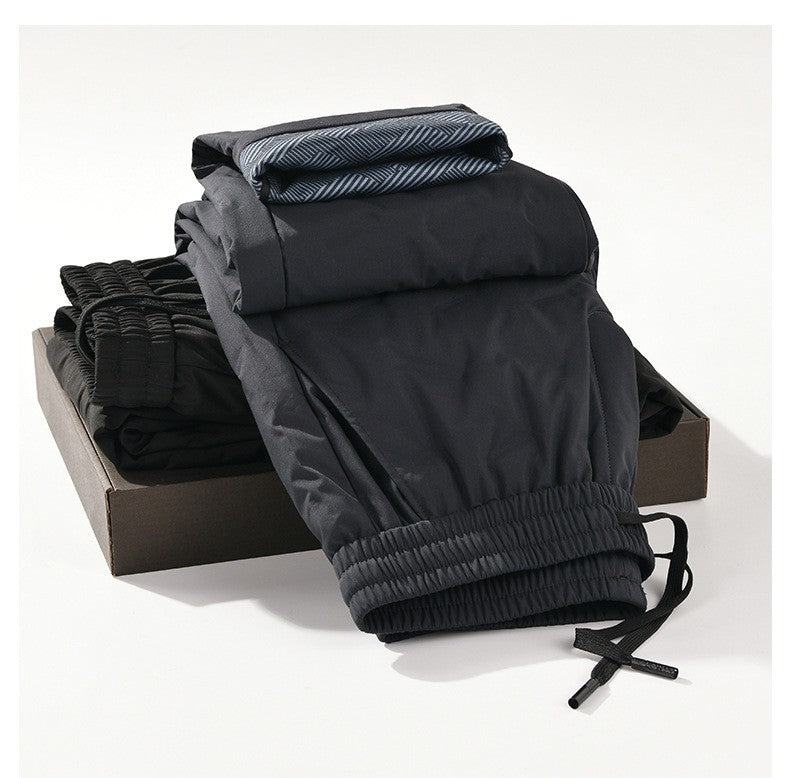 Mens Winter Pants New Thermal Trousers 90 White Duck Down Feather Warm Father Thickened Windproof Outdoor