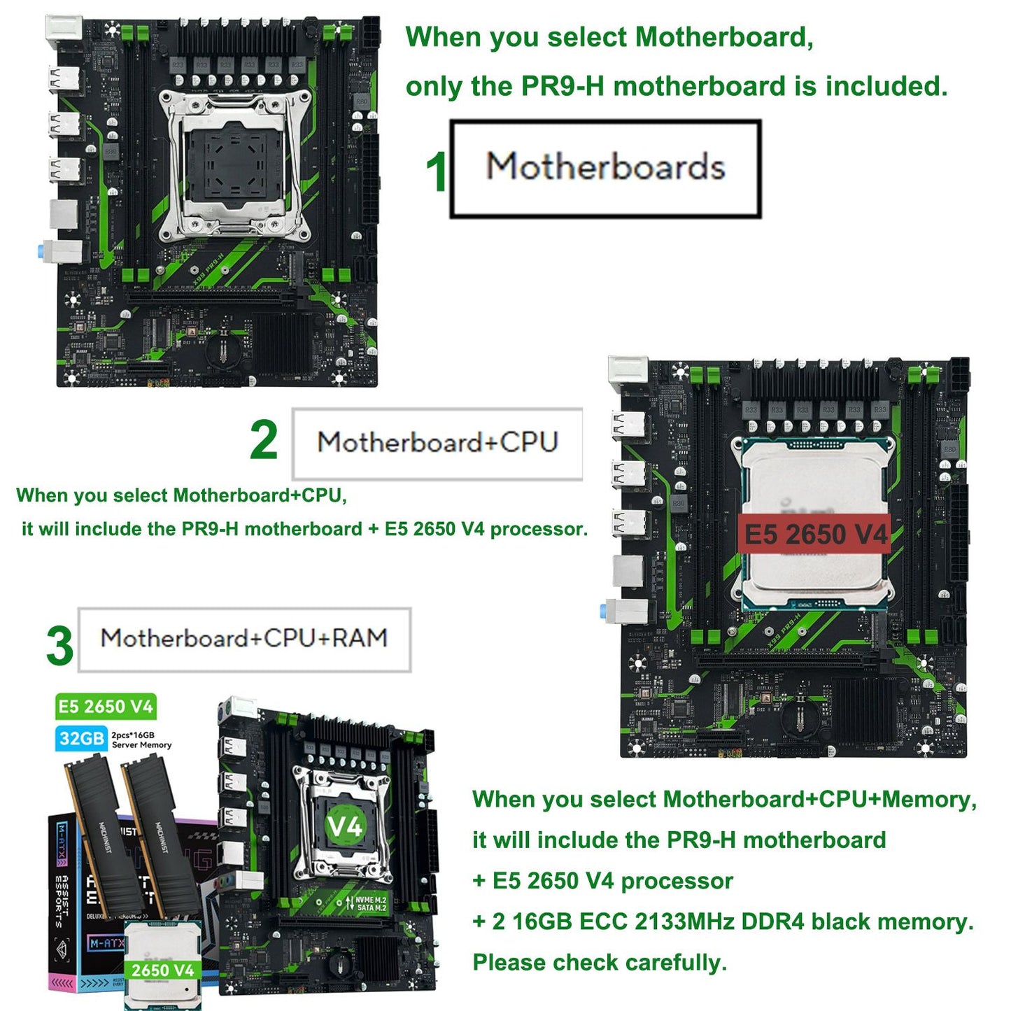 MACHINIST X99 PR9-H Gaming Motherboard set Intel Xeon E5 2650 V4 DDR4 32gb 2133MHz Dual Channel ECC RAM M.2 NVME for Desktop PC