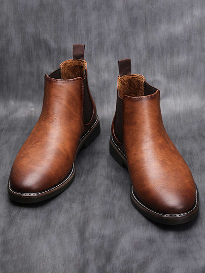40~46 Botas Masculinas Chelsea Boots Marca Retrô Confortável Moda Masculina