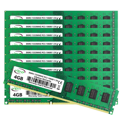 Memória Desktop DDR3 2GB 4GB 8GB Ram PC3 1066 1333 1600Mhz 1.5V 240Pin DDR3 8500 10600 12800 DIMM Non-ECC Memória Ram de Computador