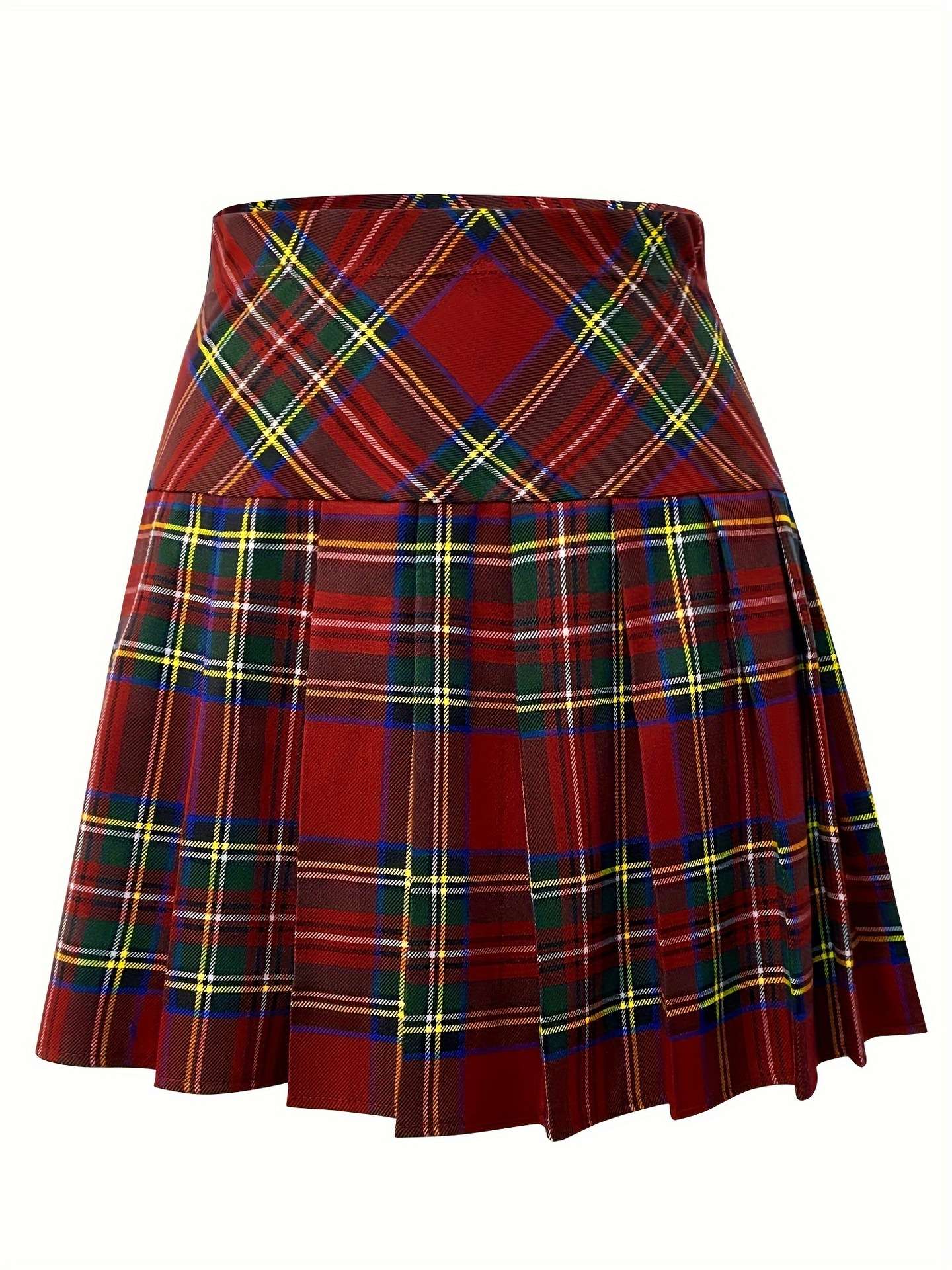 Fairyshely Sexy Red Plaid Pleated Mini Skirt Women 2025 Summer High Waist Club Short Skirt Y2k School Girl A Line Tennis Skirt