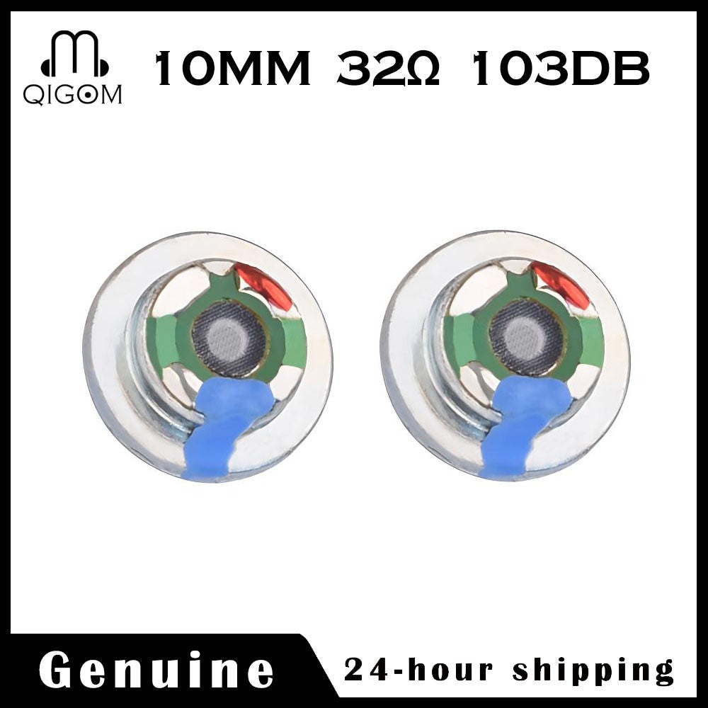 Unidades de Driver de Fone de Ouvido QIGOM 1032-06T 1 Par, 10MM 32? 103dB, Graves Pesados, Diafragma de Titânio, Peças para Montagem DIY de Fone de Ouvido