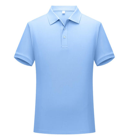 Solid color cotton breathable men's and women's polo shirts, T-shirts, printed logos, embroidered summer workwear, short sleeves