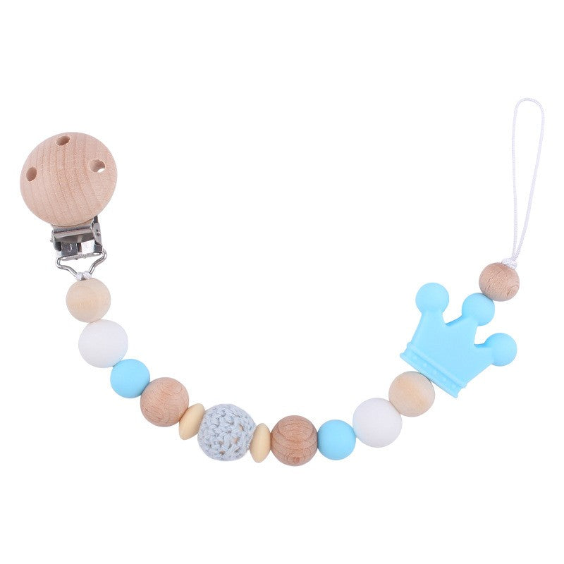 Baby Soother Nipple Clip Infant Dummy Holder Strap Pacifier Chain Silicone Beads for Baby Chew Toy Teether Teething BPA Free