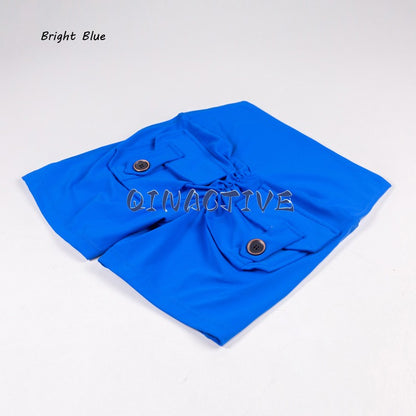 QINACTIVE Yoga Shorts for Women Pocket Scrunched Butt Gym Leggings High Waist Push Up Tights Sexy Booty Sports Shorts Fitness