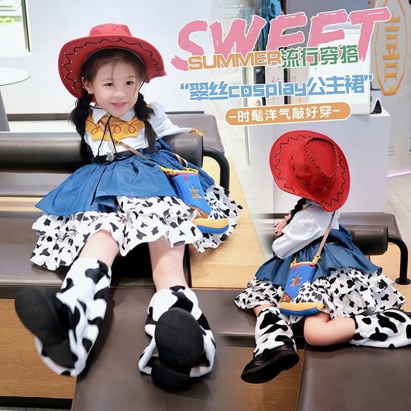une 1st DayToy Woody, Jessie, and Buzz Lightyear Cosplay Dresses, Halloween Carnival Stage Performance Costumes, Lolita
