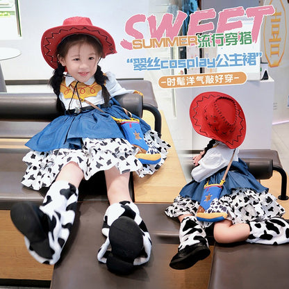 une 1st DayToy Woody, Jessie, and Buzz Lightyear Cosplay Dresses, Halloween Carnival Stage Performance Costumes, Lolita