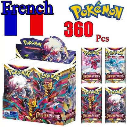 360 cartões Pokémon TCG francês: Caixas de Booster Estrelas Cintilantes, Radiância Astral e Chamas Obsidianas com 36 pacotes.