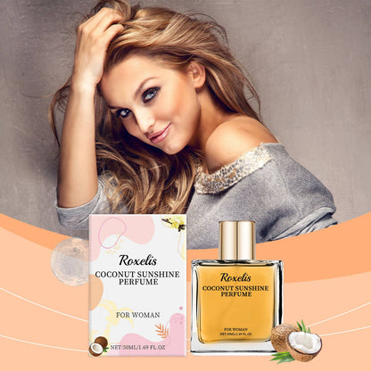 Roxelis Light Vanilla Coconut Perfume Fresh Light Fragrance Lasting Elegant Charming Women Fragrance Convenient Fresh Perfume