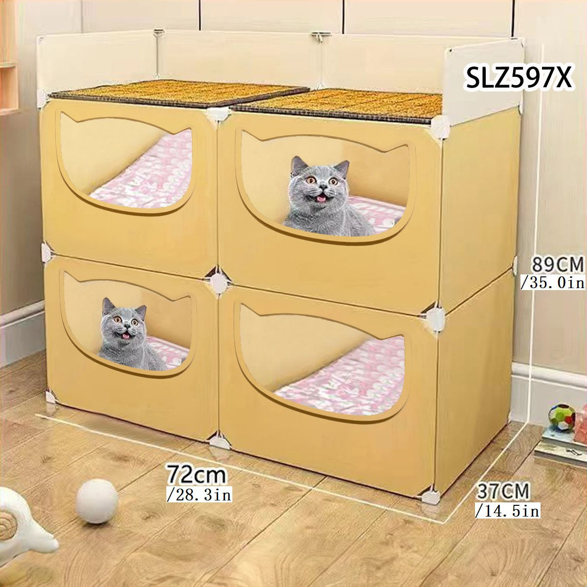 Gaiola para Gatos, Ninho de Gatos, Casa Integrada, Universal para Quatro Estações, Ninho de Gatos, Pequena Vila, Multiandares