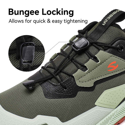 HOBIBEAR Unisex Running Shoes Elastic Band Hiking Sneakers Lightweight Breathable Casual Shoes